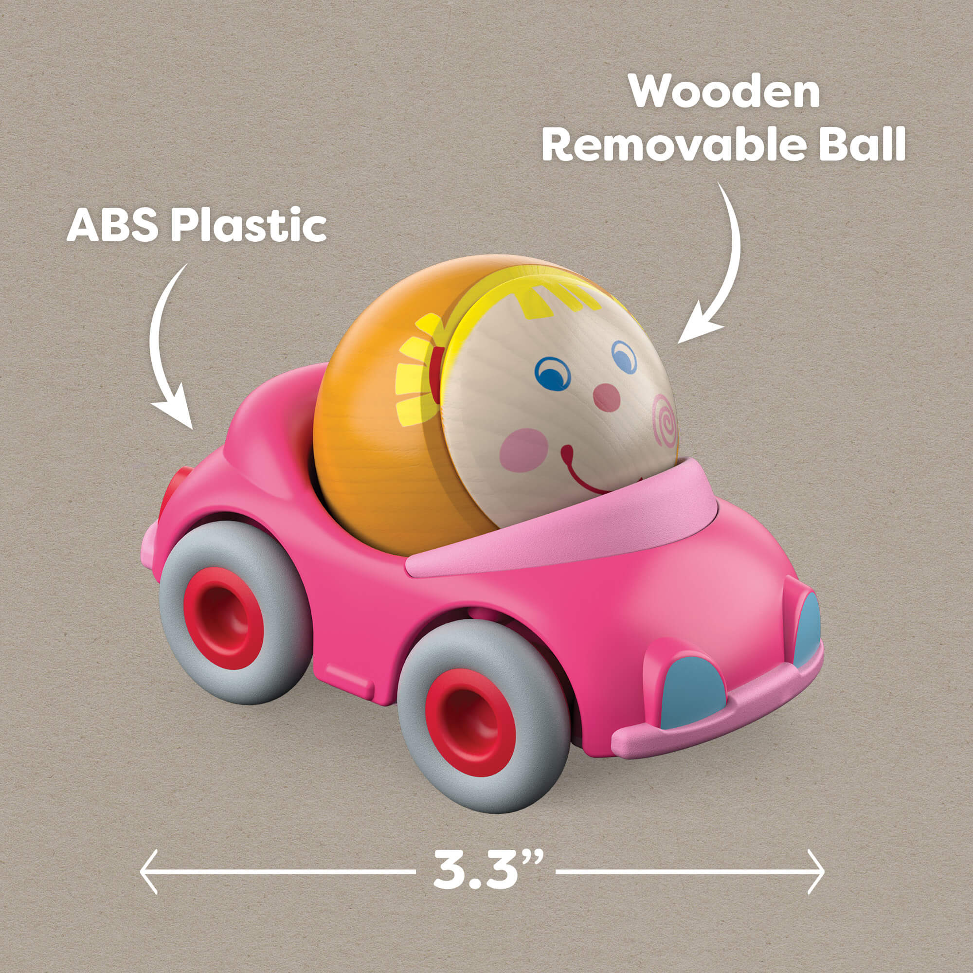 Kullerbu Greta's Convertible Car with Wooden Ball